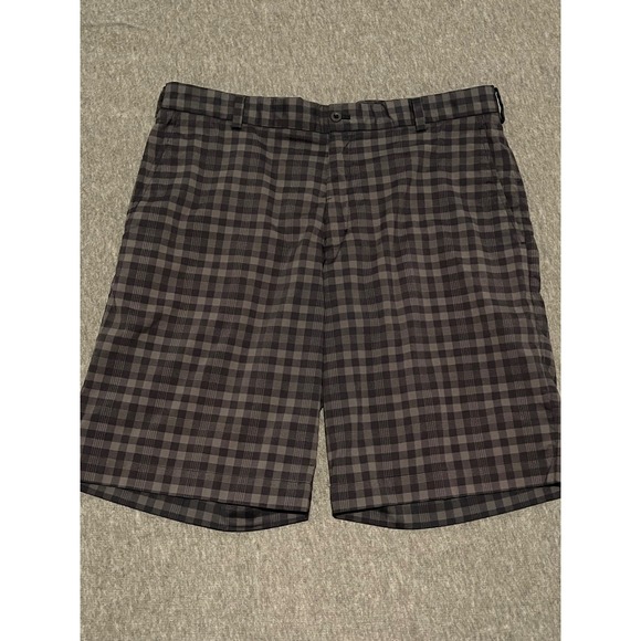 Nike Golf Dri-FIT Plaid Shorts Mens Size 36 Gray Performance Athletic Casual - Picture 1 of 7